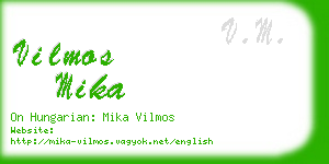 vilmos mika business card